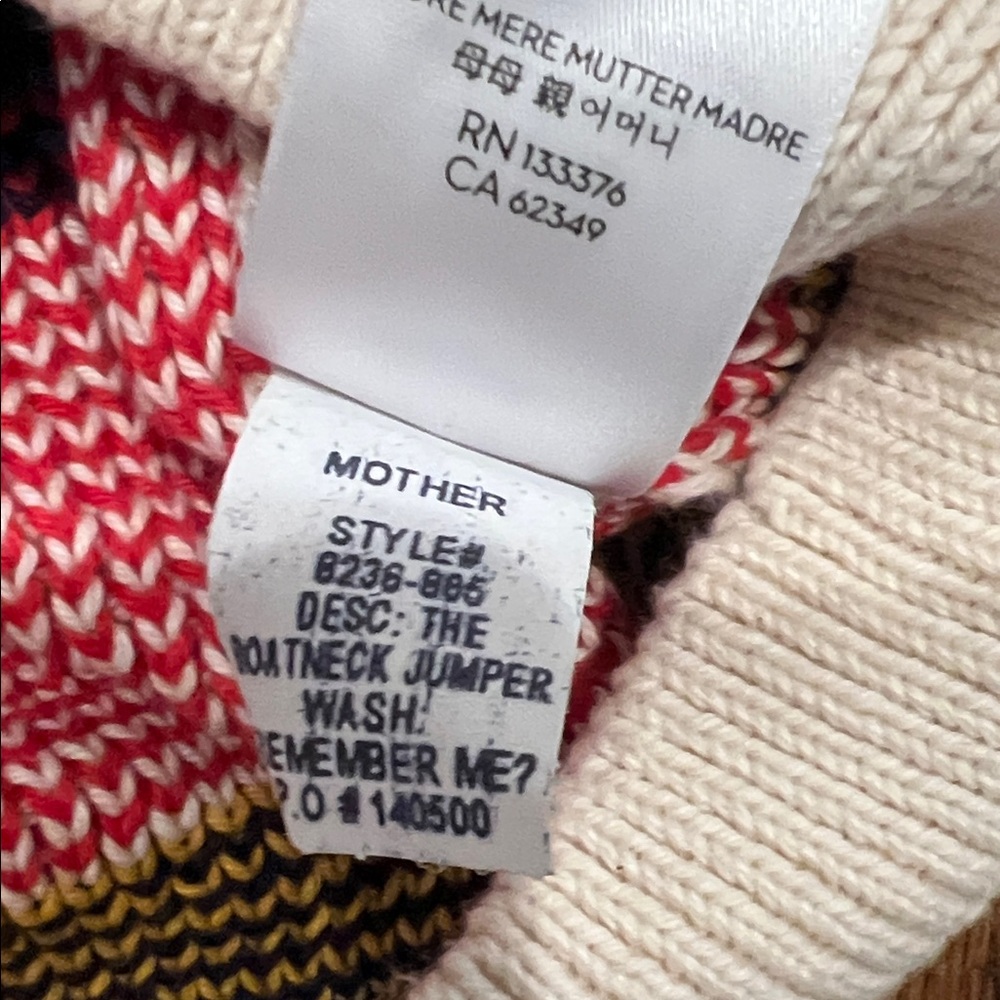 Mother Multicolor Patterned Sweater - image 4